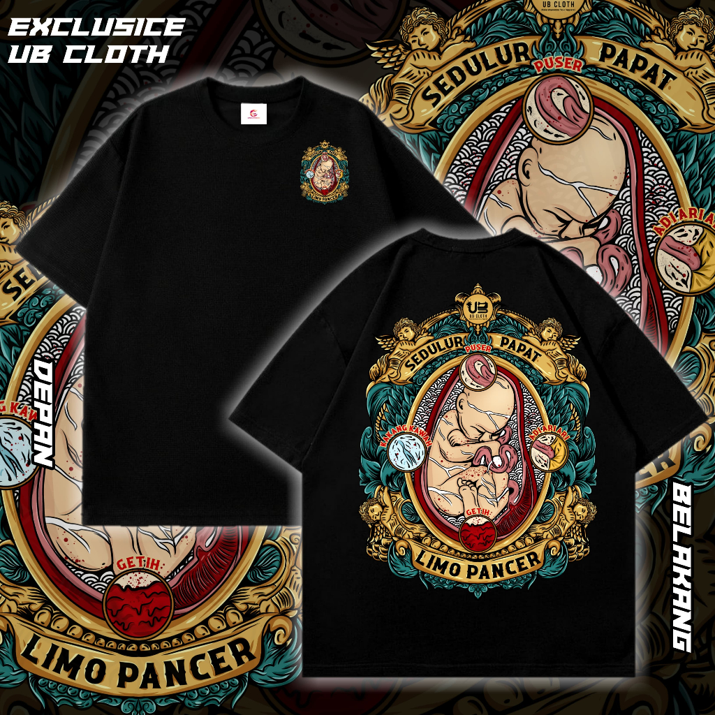 Kaos Sedulur Papat Limo Pancer Combed 24s