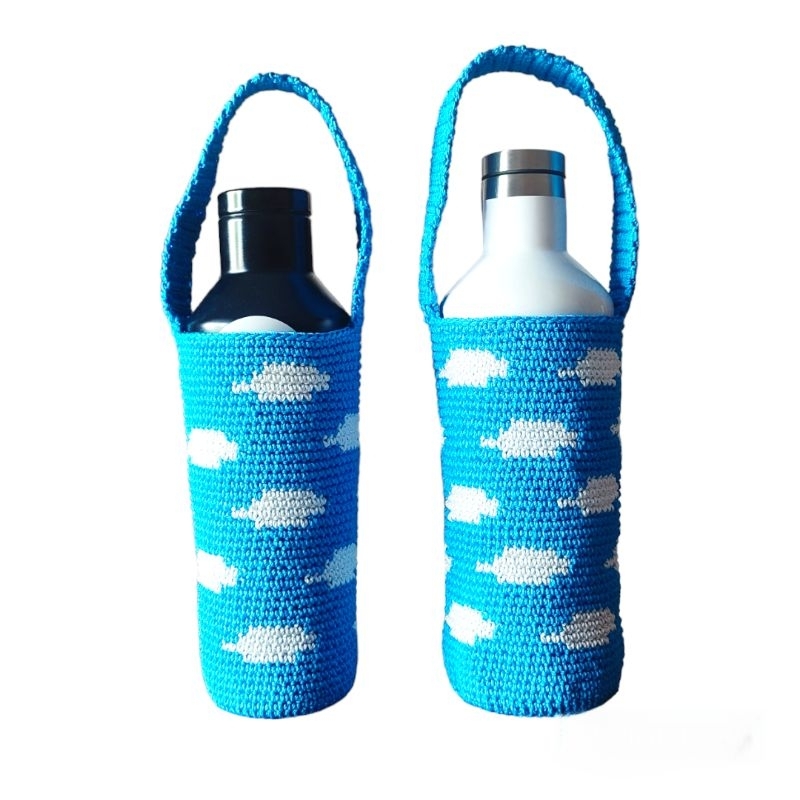 Tas botol rajut Corkcicle daydream sarung cover tumbler termos rajutan 600 ml