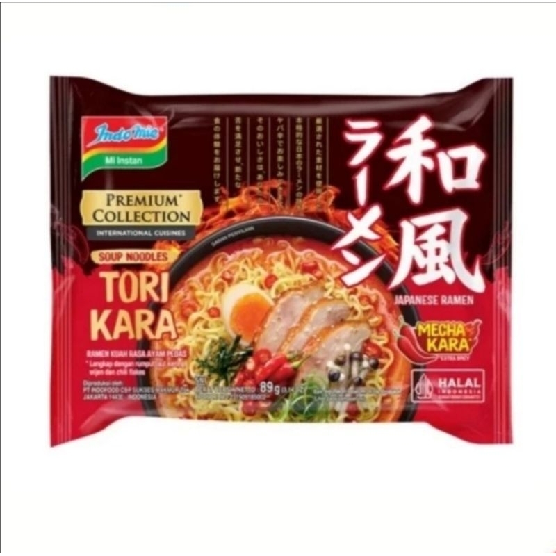 

Indomie premium collection japanese tori kara ramen / pcs @89 gr