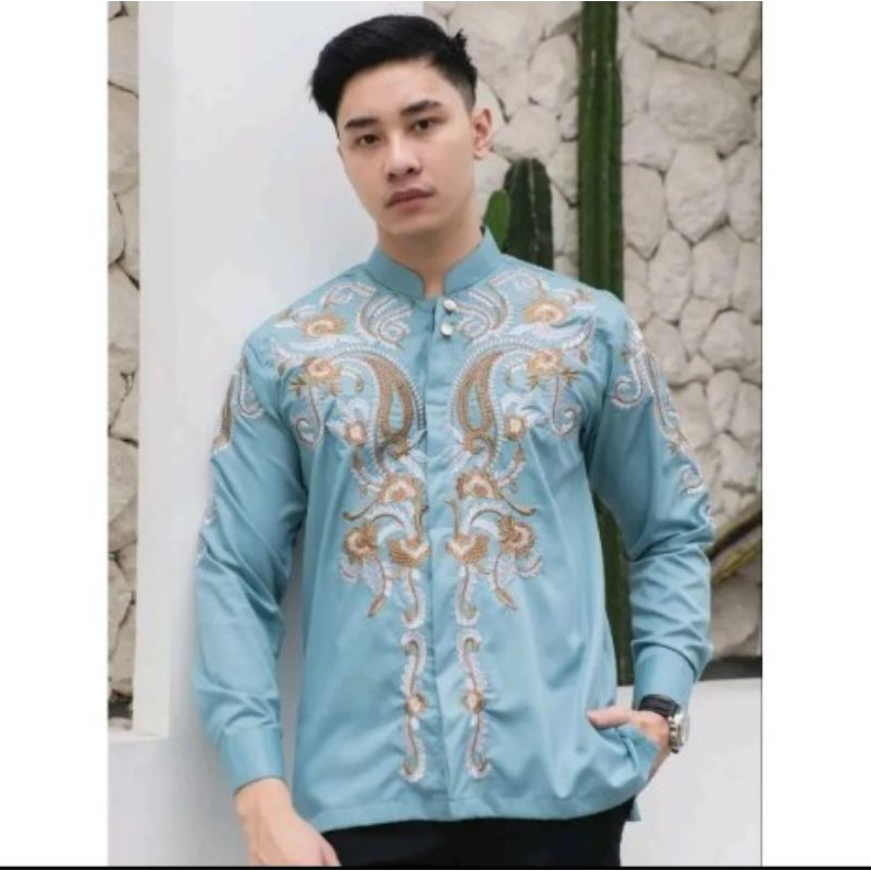 Kemeja Koko NUC.ID | FIRDAUS (Dusty Blue)