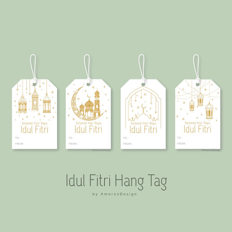 

Hang Tag Idul Fitri Lebaran Aesthetic Gift Tag Hampers Label