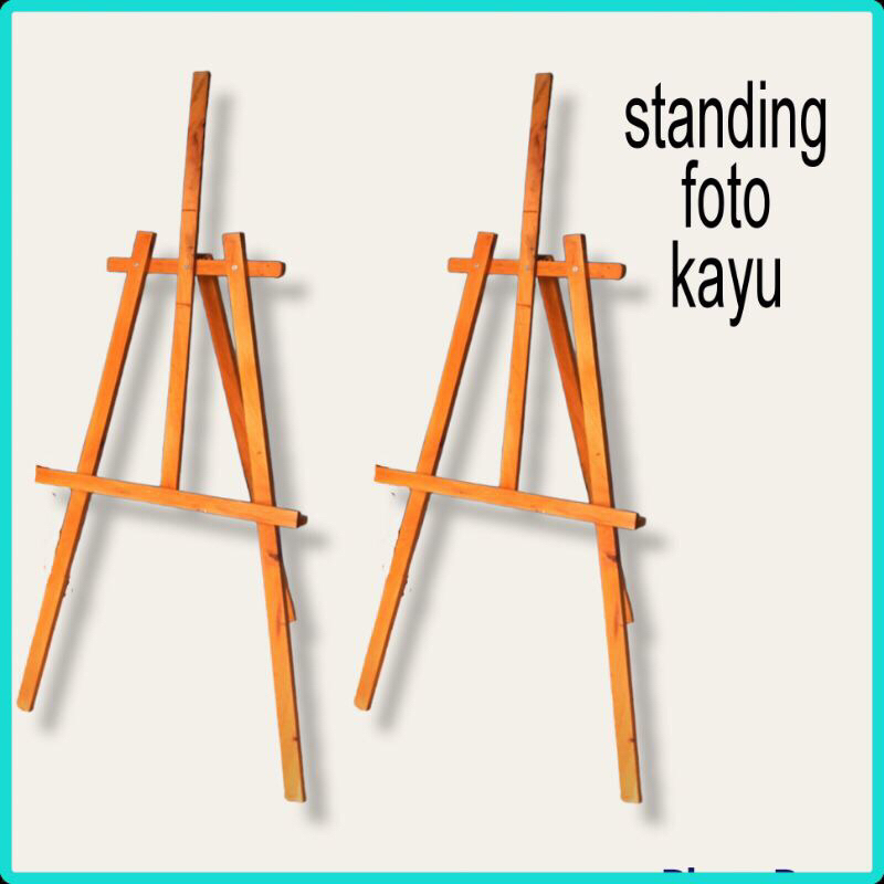 stand frame poto prewedding besar / stand bingkai kayu /stand lukisan /stand kanvas lukis / standing