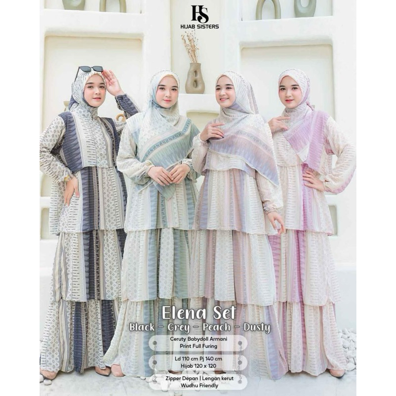 Elena set hijab gamis by HS Hijab Sister’s