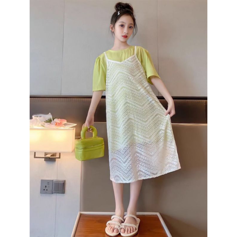 BAJU ANAK PEREMPUAN/BAJU DRESS ANAK CEWEK/DRESS IMPORT/DRESS ANAK KEKINIAN 8-15 tahun