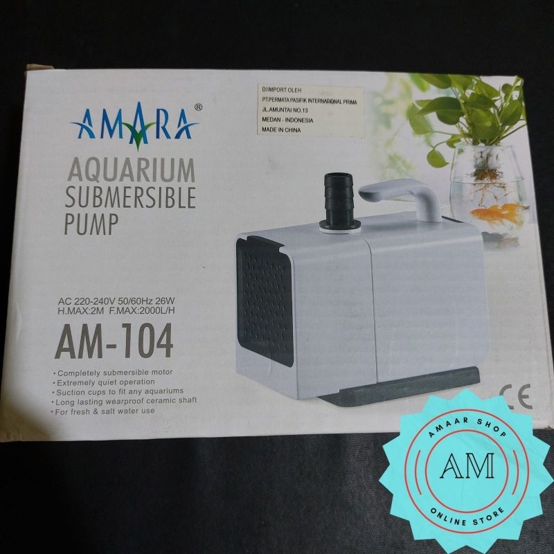 POMPA AKUARIUM AMARA AM-104 / MESIN KOLAM AMARA AM - 104 / MESIN AQUARIUM AMARA AM 104 /  POND PUMP 