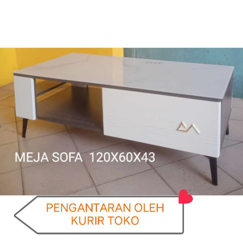 MEJA SOFA / MEJA TAMU / MEJA MINIMALIS 120 X 60 X 43 CM ( BATAM )