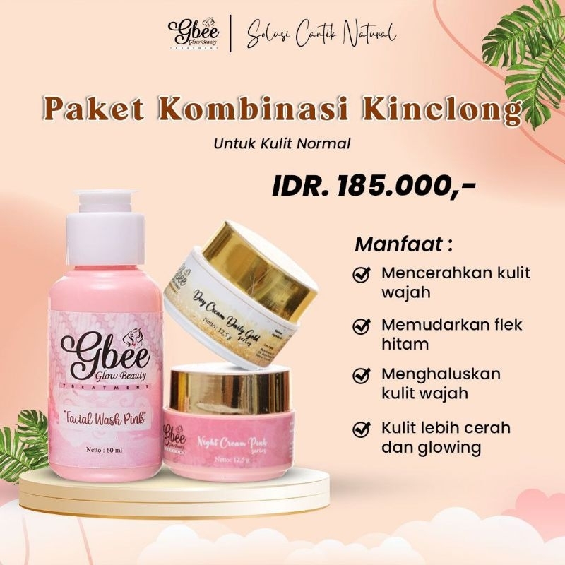 Gbee Glow Beauty / Paket Kombinasi Kinclong / Flek Hitam / Mencerahkan Wajah