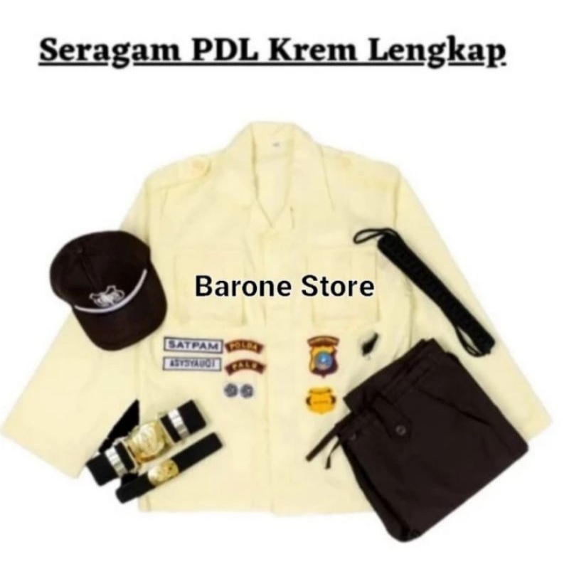 Baju Seragam PDL Krem Lengkap Satpam Security Terbaru