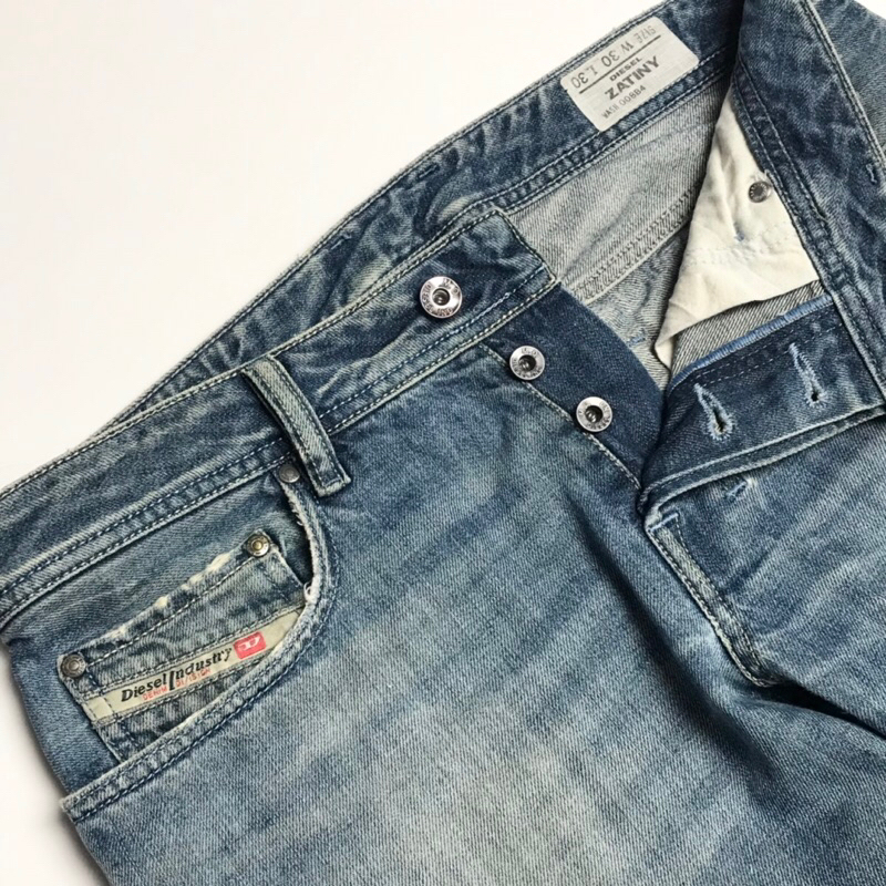 DIESEL INDUSTRY ZATINY blue washed jeans, boot fit