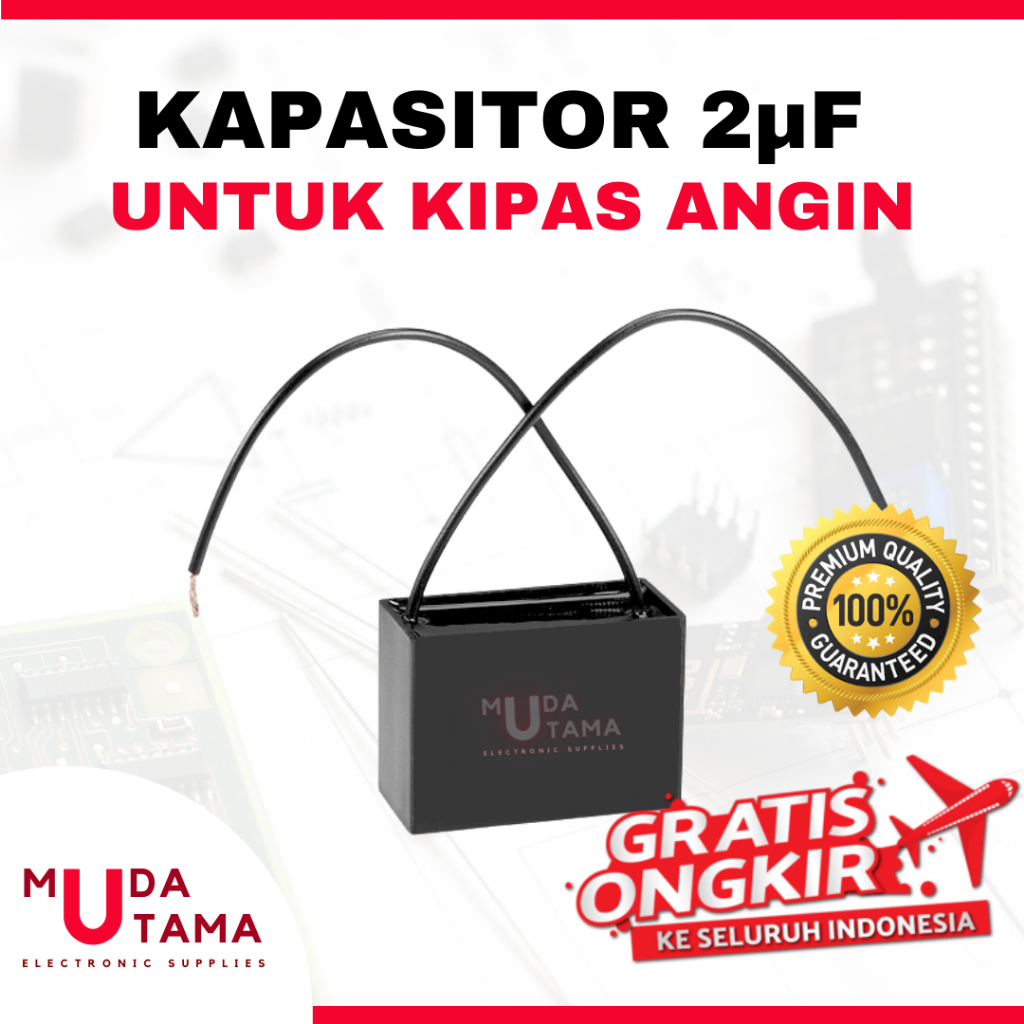 KAPASITOR KIPAS ANGIN 2uF 2µF PETAK HITAM BAGUS | CAPASITOR 2UF KIPAS ANGIN DINDING GANTUNG BERDIRI 