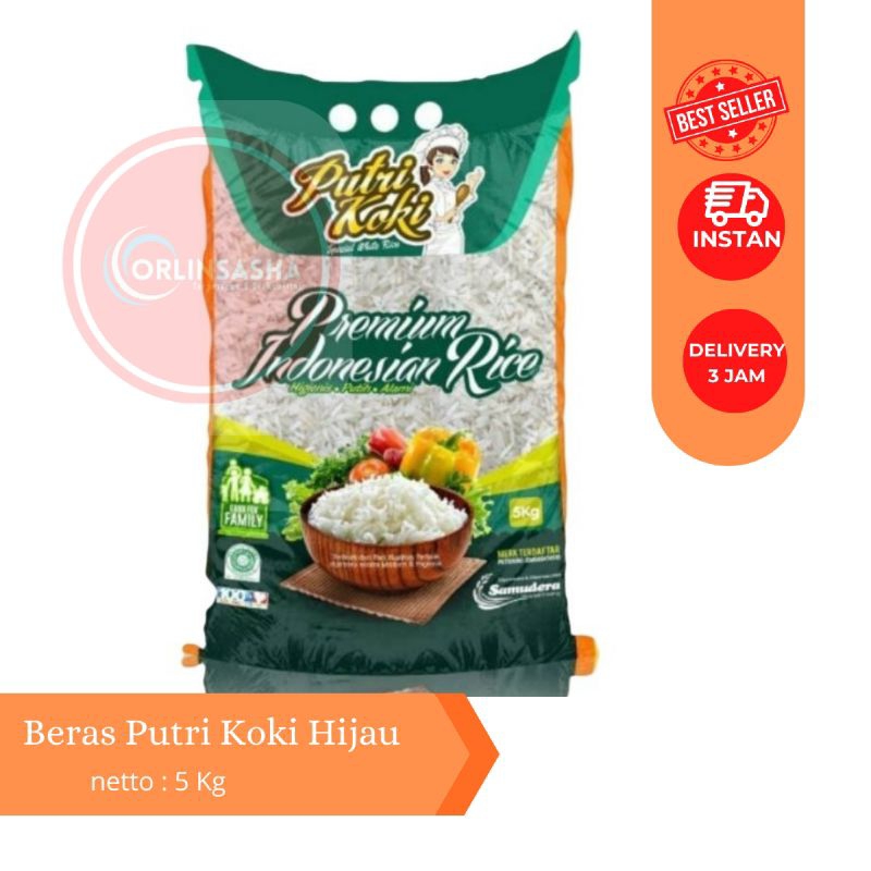 

Beras Putri Koki Hijau 5kg l Beras 5Kg Putri Koki Hijau l Beras Premium Putri Koki Hijau l Beras Pulen Putri Koki Hijau