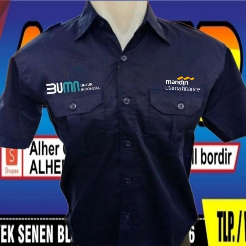 pendek kemeja mandiri utama finance baju mandiri utama finance seragam mandiri utama finance Pdh man