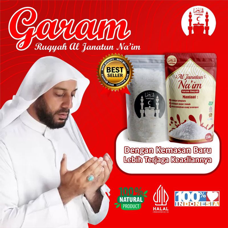 

Garam Ruqyah Al-JanatunNaim Original ampuh untuk tolak balak, penglaris, rukiyah mandiri, melancarkan jodoh