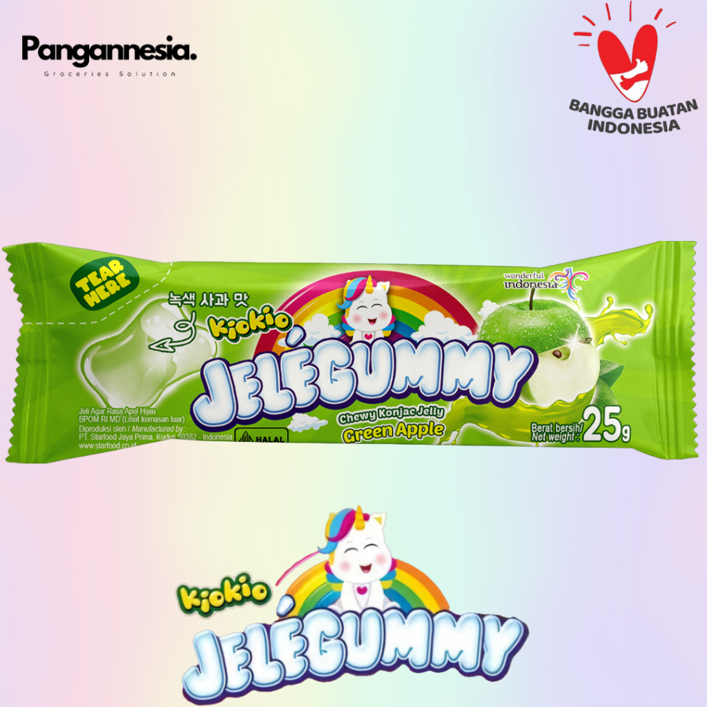 

Kiokio Jelegummy Green Apple 1 Box (24 pcs)