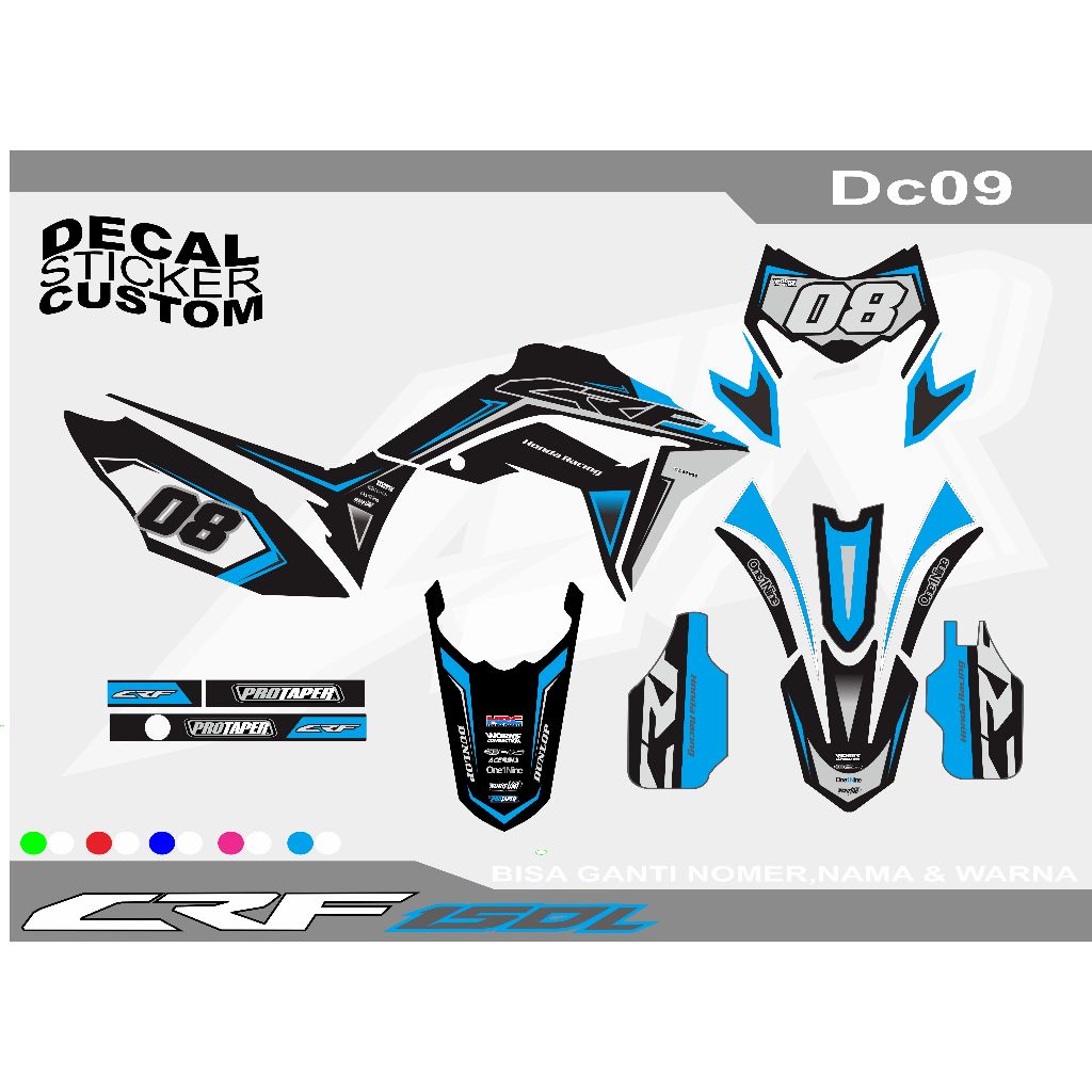DECAL-CRF-150L-FULL-BODY-DECAL-SUPERMOTO-MOTO-CROSS-DECAL-CRF-SIMPEL-KEREN-DECAL-CRF-MERAH-PUTIH-BIR