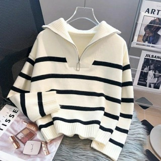 kardigan sleting Korea / kardigan auntumn / cardigan stripped 2023 / cardigan zipper
