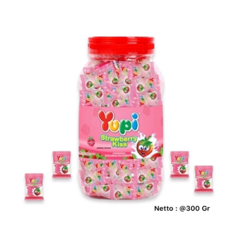 

YUPI STAWBERRY KISS BOTOL 300GR