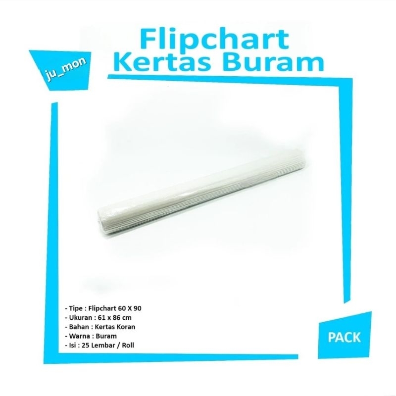

Kertas Koran/ Buram Flipchart 61x86 per 25 lembar