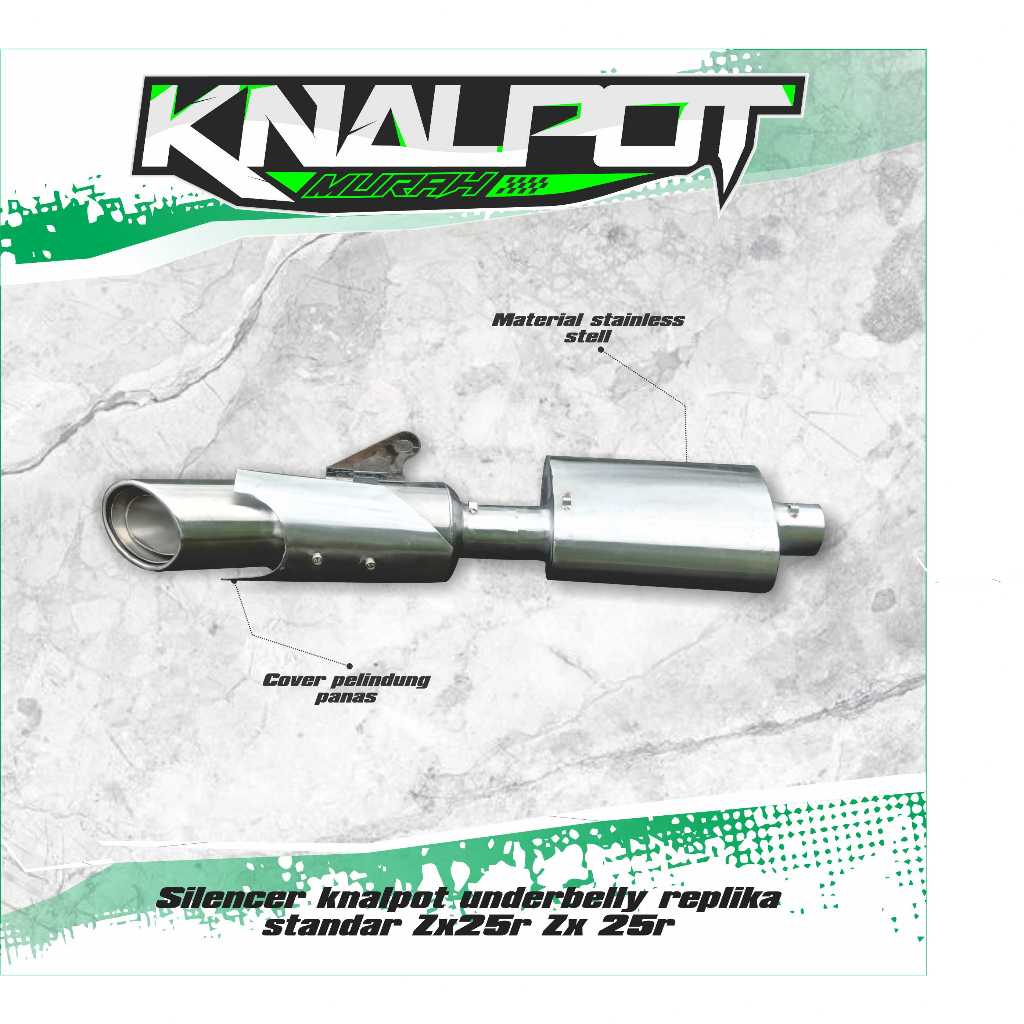 Silencer Knalpot Standar Racing Kawasaki Zx25r Zx 25r Underbelly