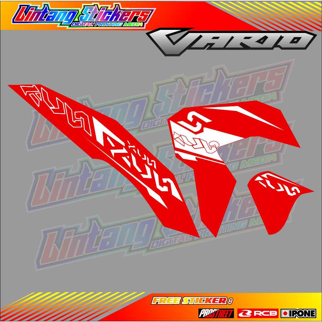 STRIPING VARIASI MOTOR VARIO 125 NEW / STICKER LIST VARIO 125 NEW