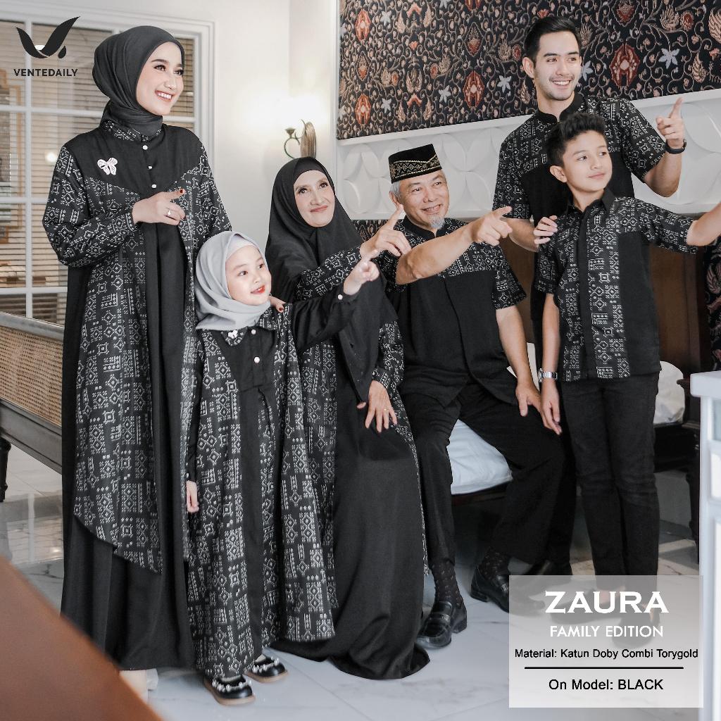 BAJU FAMILY KELUARGA SARIMBIT ZAURA COUPLR By VENTE | BAJU LEBARAN KELUARGA | GAMIS KEMEJA PASANGAN 