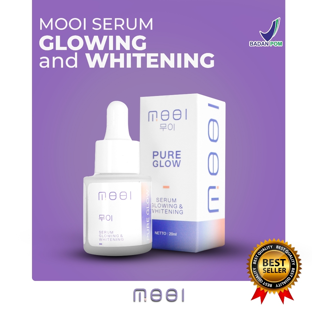 Serum Mooi Pure Glow 20ml - Serum Korea Pencerah Wajah (100% ORIGINAL BPOM) | Skin Care Face Serum