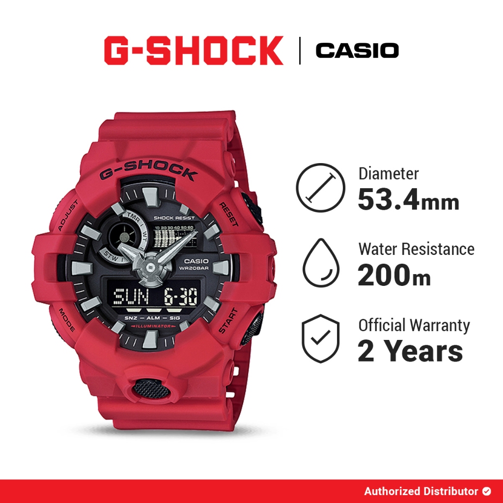 [READY INSTANT] G-Shock Jam Tangan Pria GA-700-4ADR-BSK Digital Analog Gshock Original