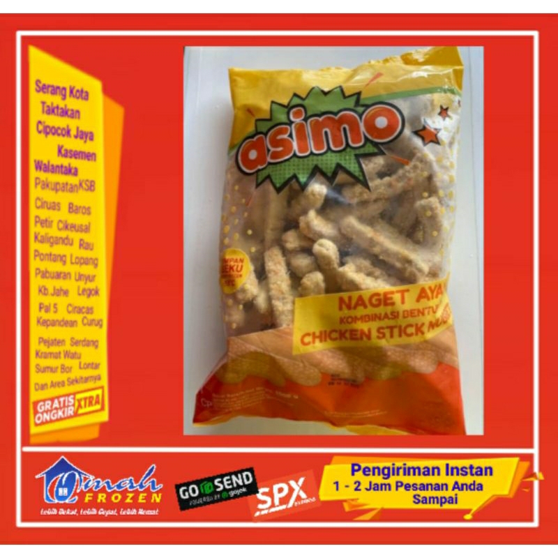 

Nugget Asimo Stick 1kg, Naget Asimo Frozen Serang