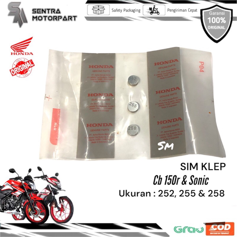 Shim sim klep cb150 sonic supra gtr 150 252 255 258 original