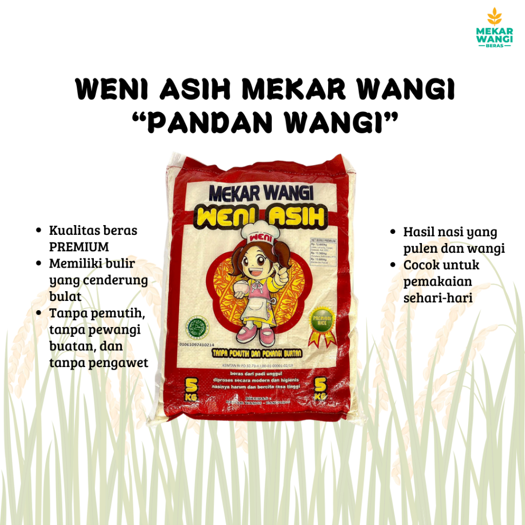 

BERAS PANDAN WANGI WENIASIH 5KG