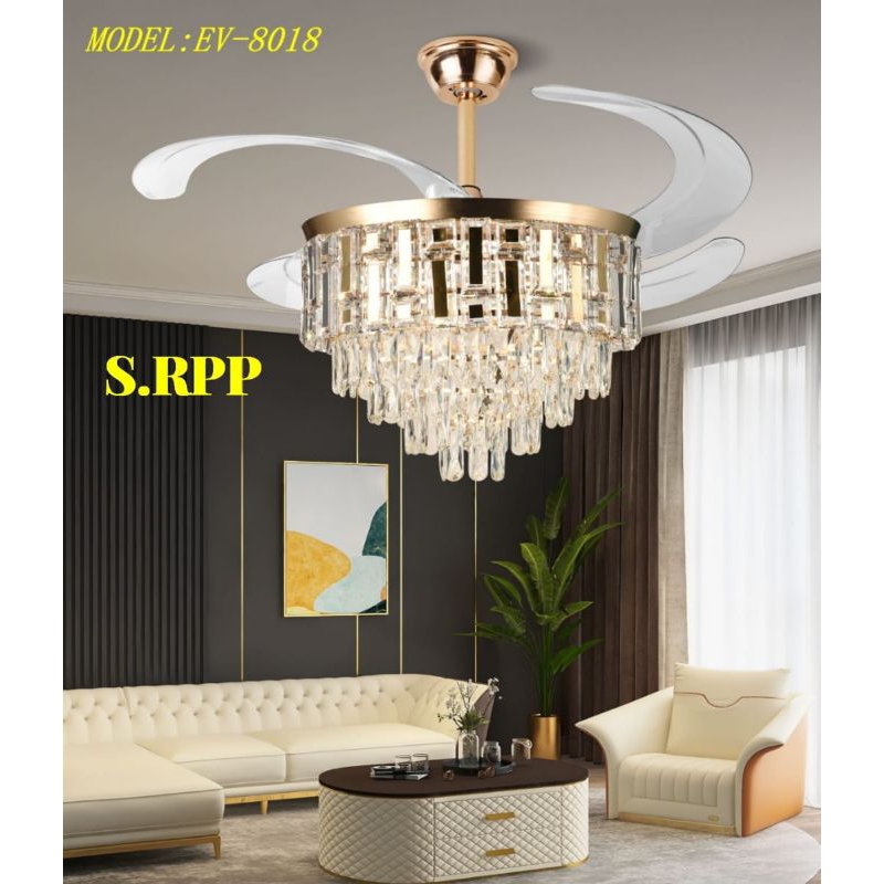 LAMPU HIAS KIPAS ANGIN GANTUNG PLAFON RUANG TAMU