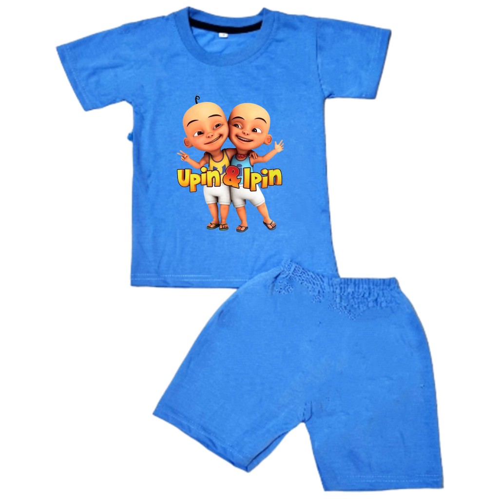 Baju Setelan Anak Karakter Kartun Upin Dan Ipin 1-10 Tahun