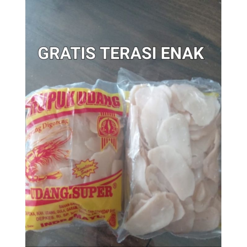 

KERUPUK UDANG SUPER 150GRAM GRATIS terasi