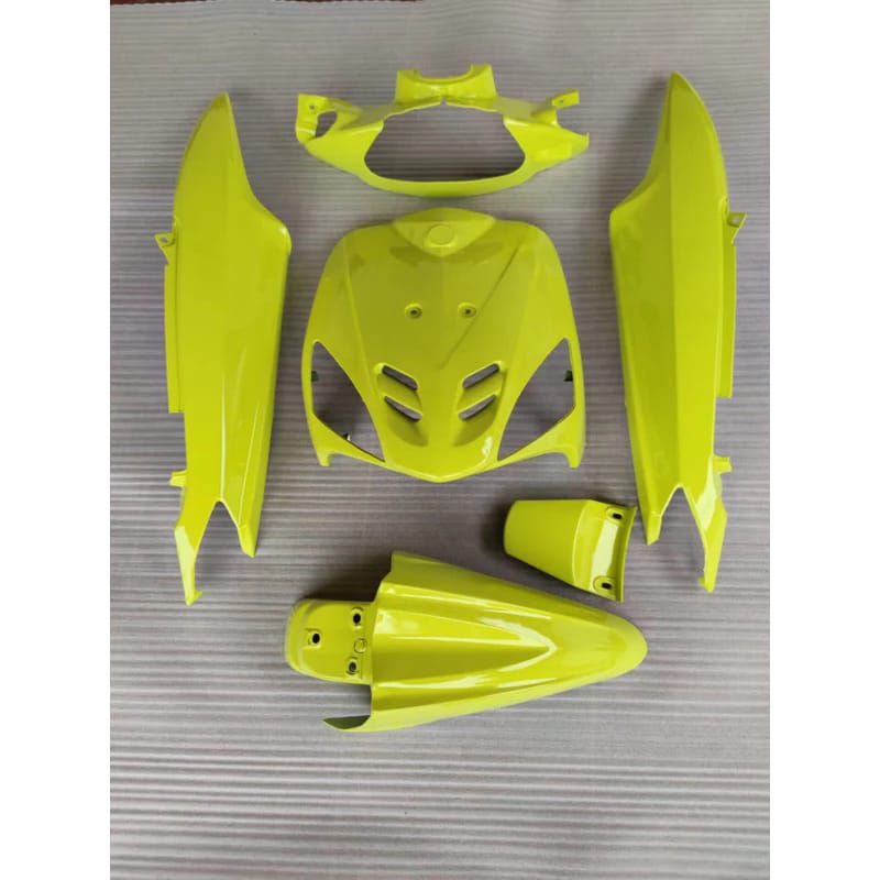 Cover full body halus Yamaha mio Sporty warna kuning lemon