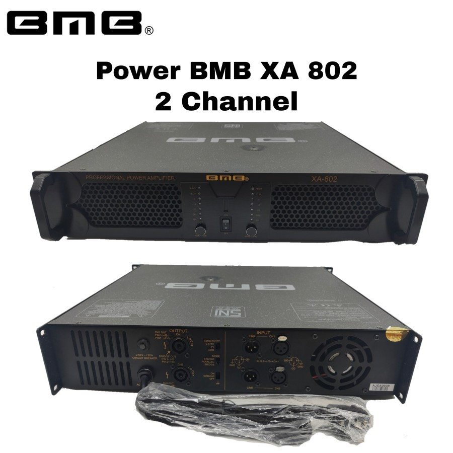 POWER AMPLIFIER BMB XA 802 / XA802 2 CHANNEL ORIGINAL BMB