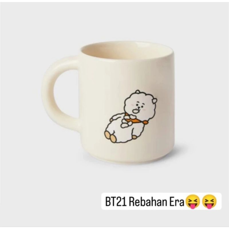 OFFICIAL BT21 NEW BASIC MUG CUP (355ml) GLASS