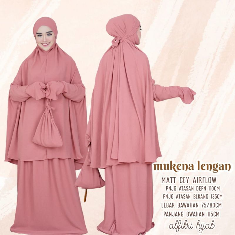 MUKENA LENGAN ATASAN DAN BAWAHAN CRINGKLE AIRFLOW  - ummiyuni hijab