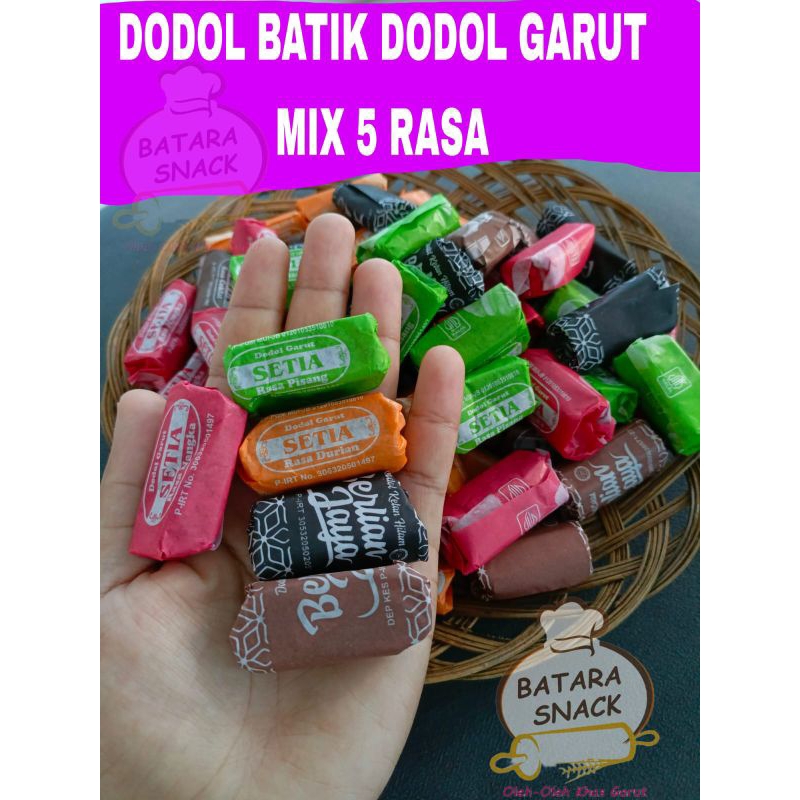 

Dodol Garut Mix 5 Rasa Oleh oleh Garut Cemilan Khas Garut Jadul Takjil