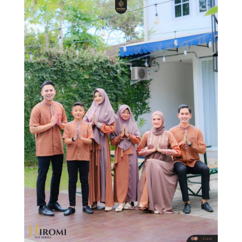 Sarimbit Hiromi by Emka hijab warna coral