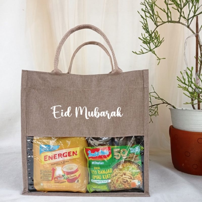 

Tas Hampers Denim Custom Nama (Sablon) Size XXL / Tas Kado / Tas Idul Fitri / Tas Sovenir
