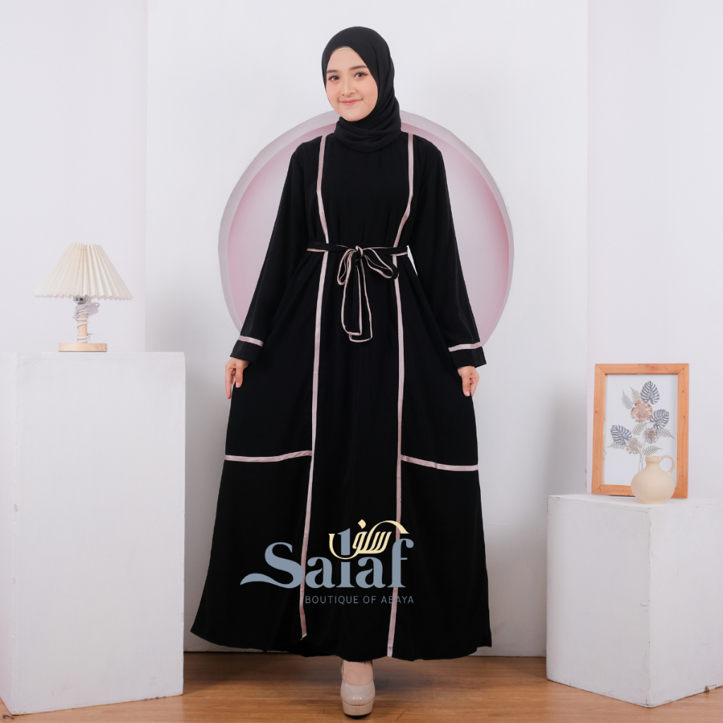 gamis abaya hitam turki mewah
