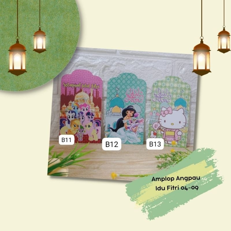 

Amplop lebaran karakter ukuran sedang