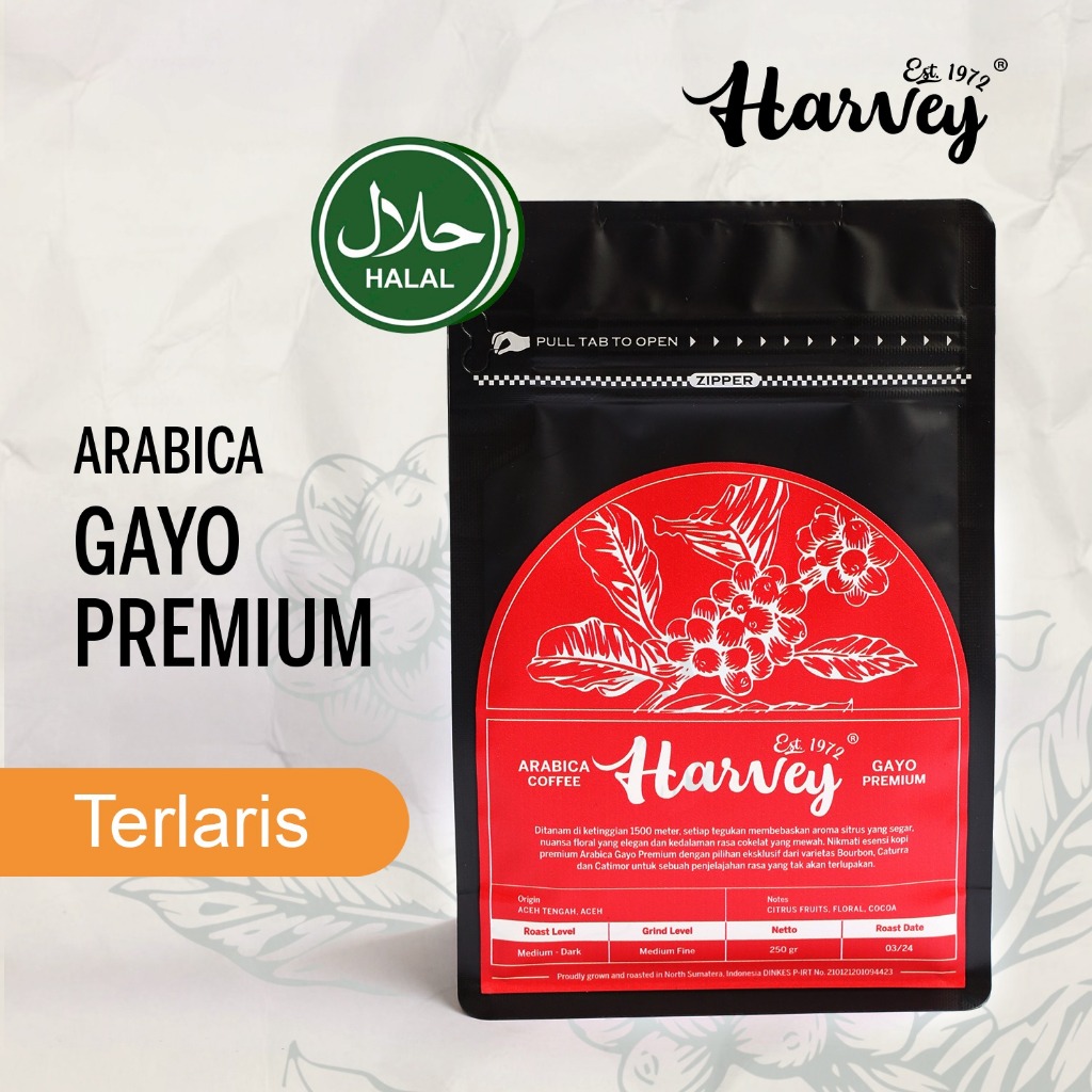 

Gayo Premium - Bubuk Arabica - Kopi Harvey Coffee - 250Gr - Medium Fine