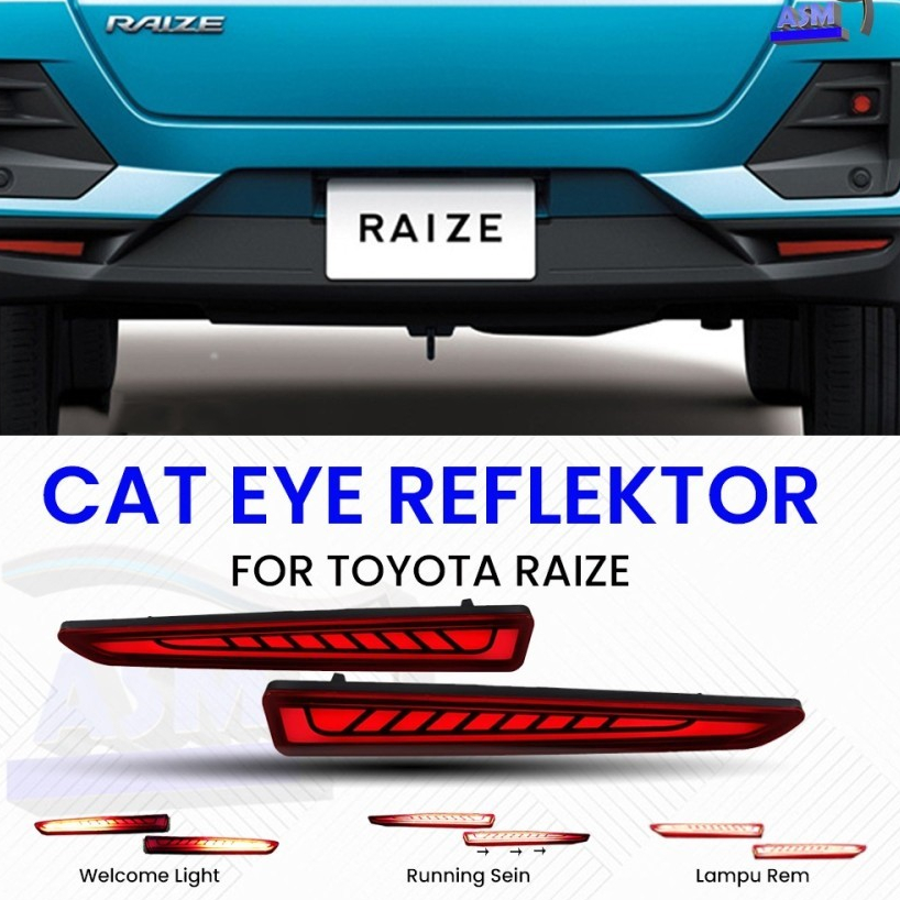 Cat Eye Reflektor Mobil Toyota Raize