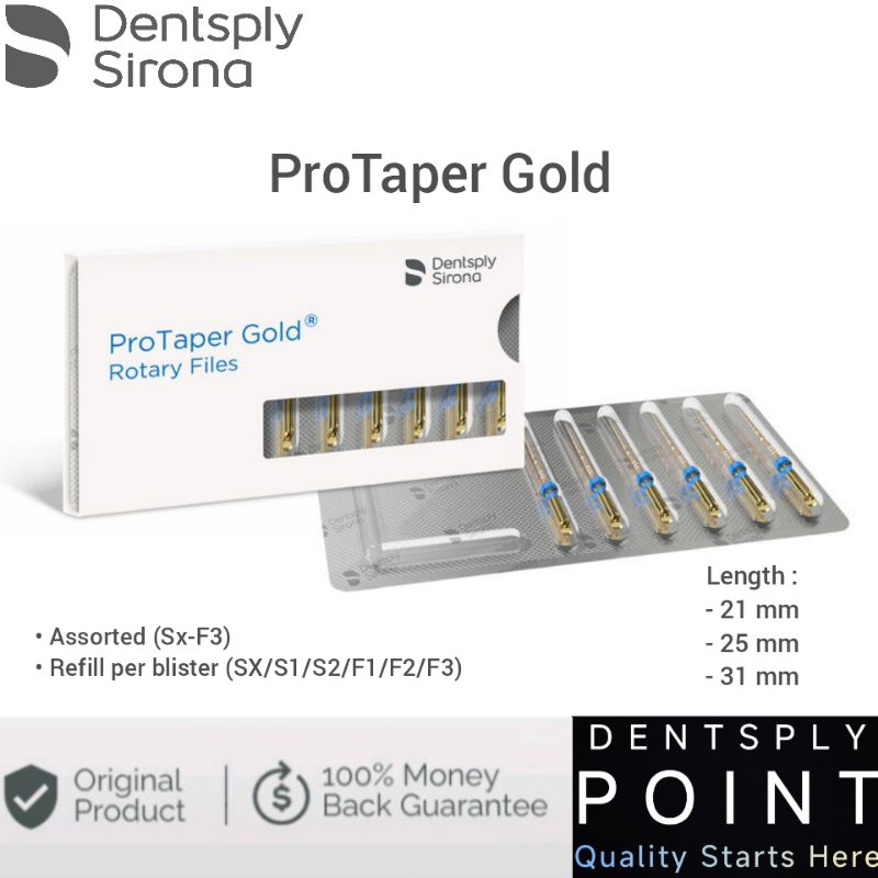 ORIGINAL Dentsply ProTaper Gold Rotary Files Endomotor