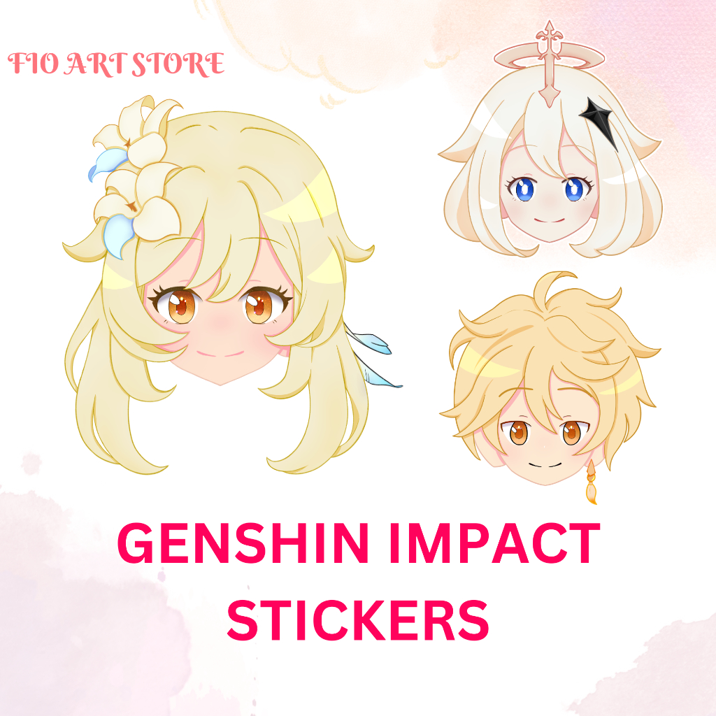 

Genshin Impact Sticker / Stiker (Lumine, Paimon, Aether) [Fioretin]