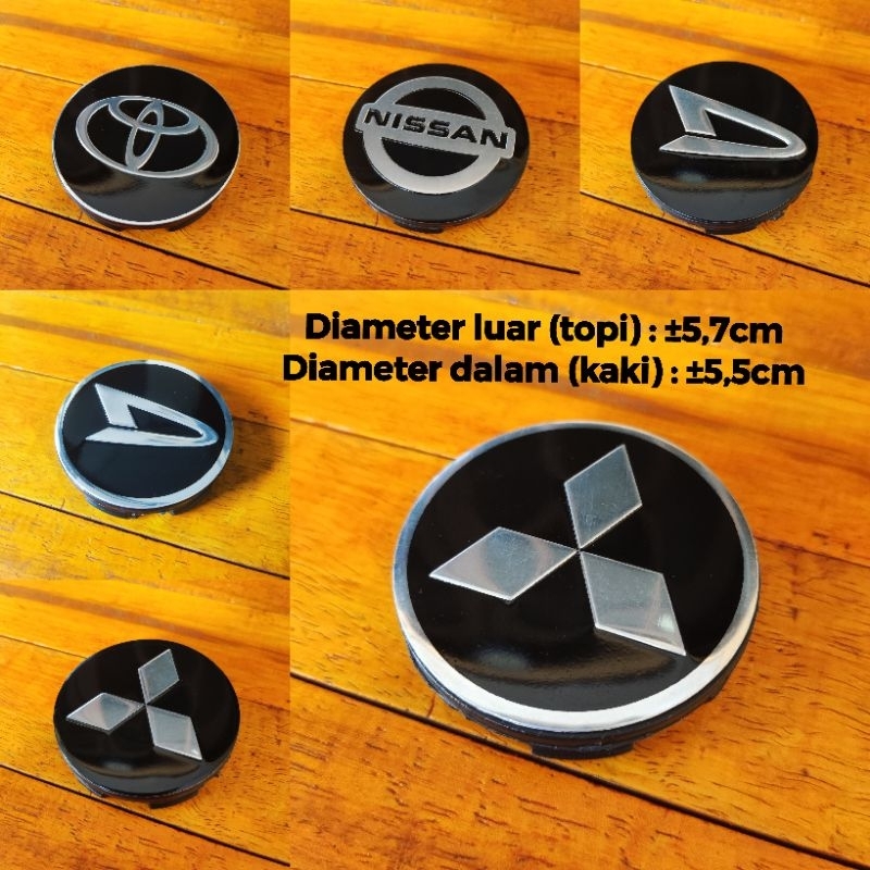 DOP VELG MOBIL TUTUP DOP VELG AS RODA DIAMETER LUAR ±5,7CM