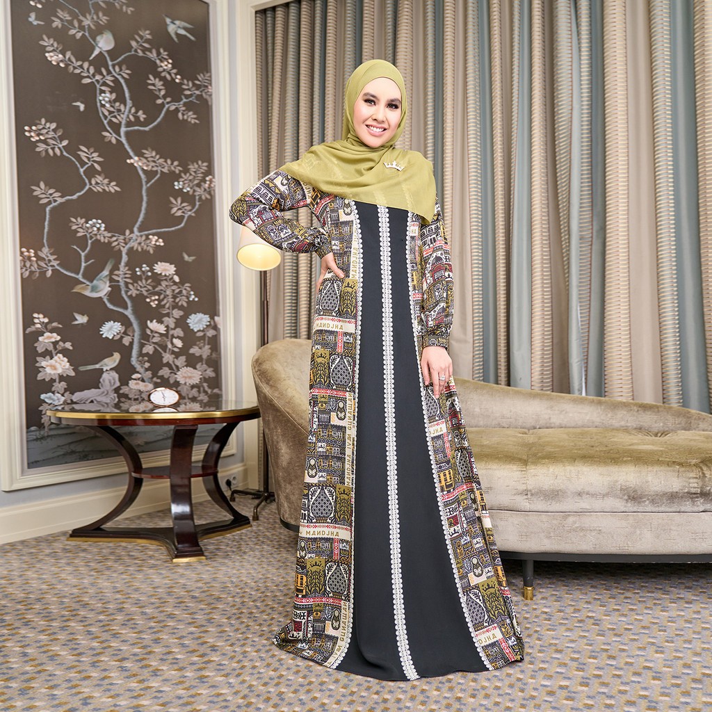 MANDJHA Beatrice Dress - Gamis Model A Motif Premium by IVAN GUNAWAN