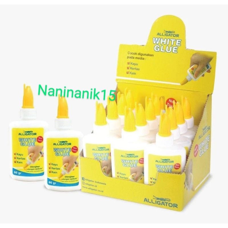 

LEM ALLIGATOR / ALIGATOR WHITE GLUE NON TOXIC LEM SERBA GUNA LEM KAYU KERTAS KAIN