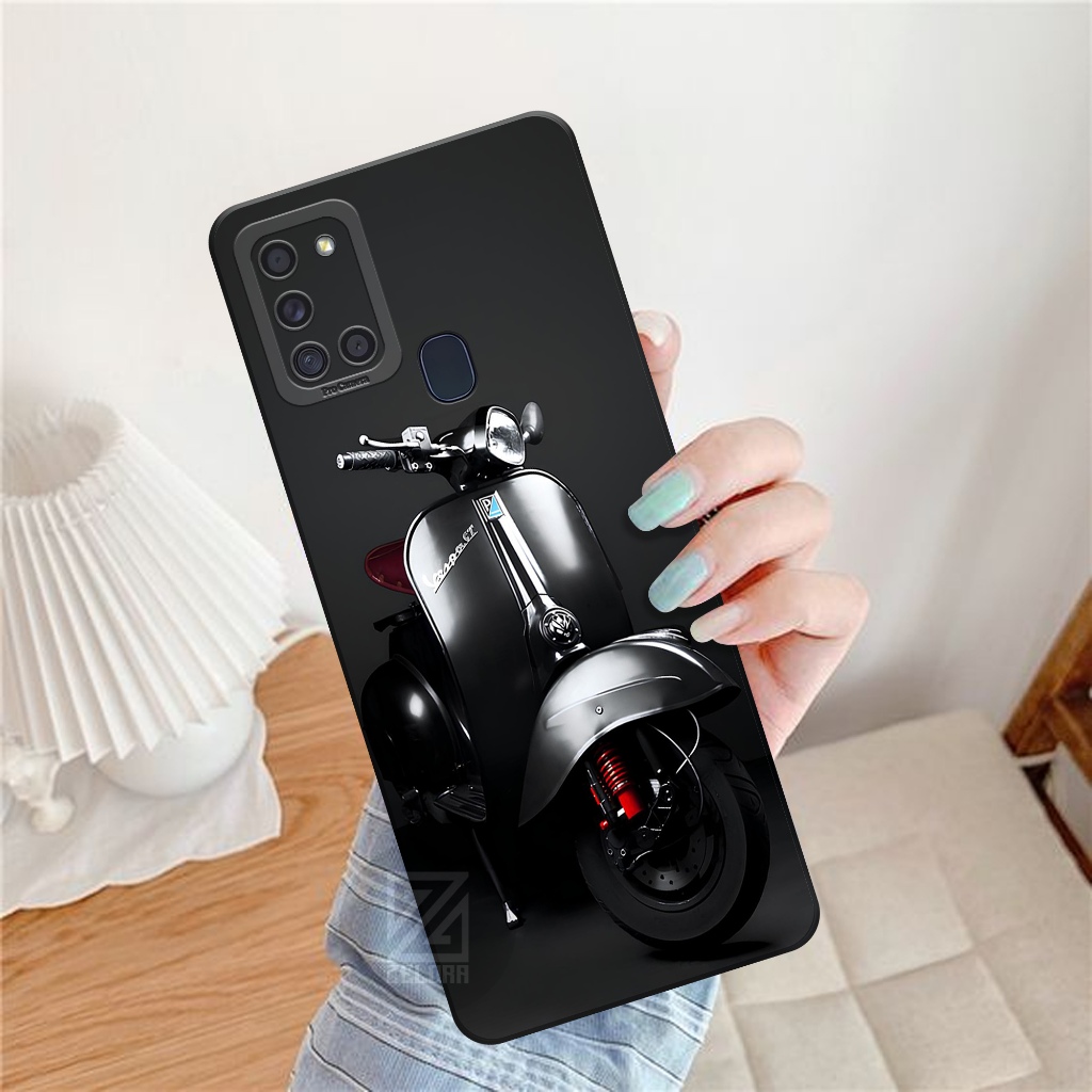 Case Samsung Galaxy A21S - Fashion Case Vespa - Softcase Samsung Galaxy A21S - Casing Samsung Galaxy